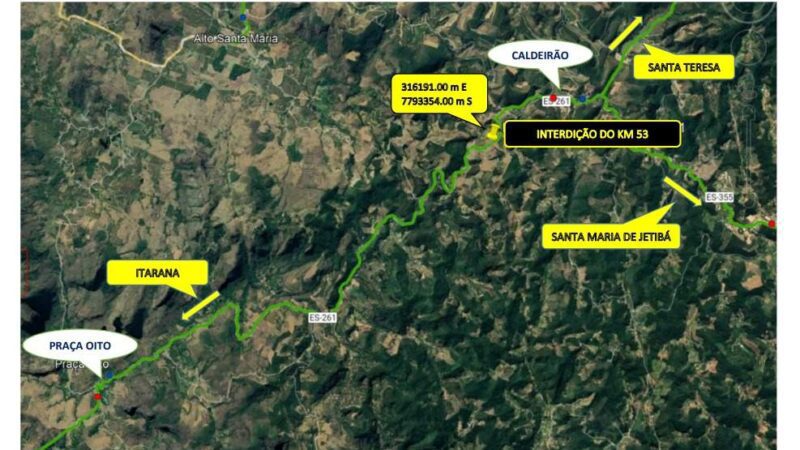 Rodovia do ES será totalmente interditada para obras emergenciais