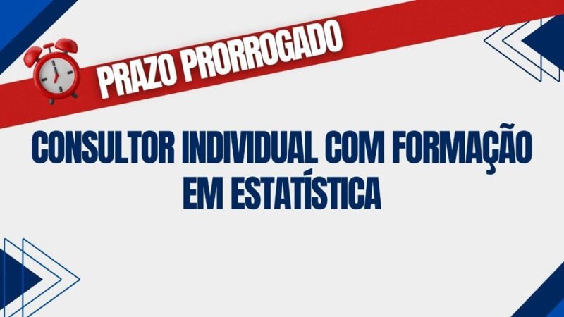 SEDH prorroga prazo para contratação de consultor de Estatística