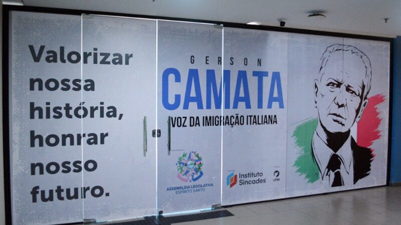 Exposição homenageia italianos e Camata
