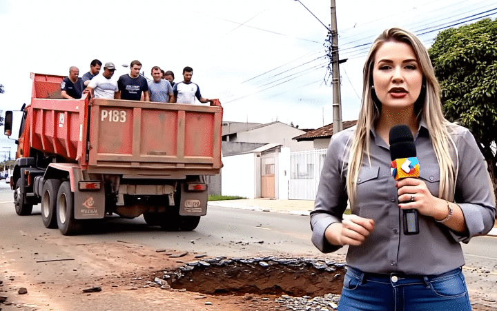 Prefeito tapa buraco na marra e detona vereadores que não fazem nada! 😂🕳️