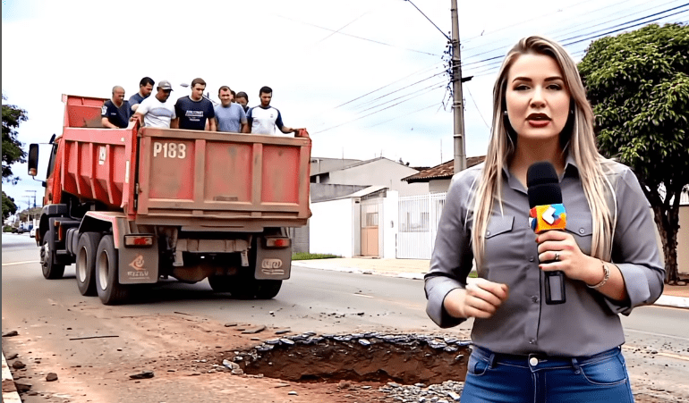 Prefeito tapa buraco na marra e detona vereadores que não fazem nada! 😂🕳️