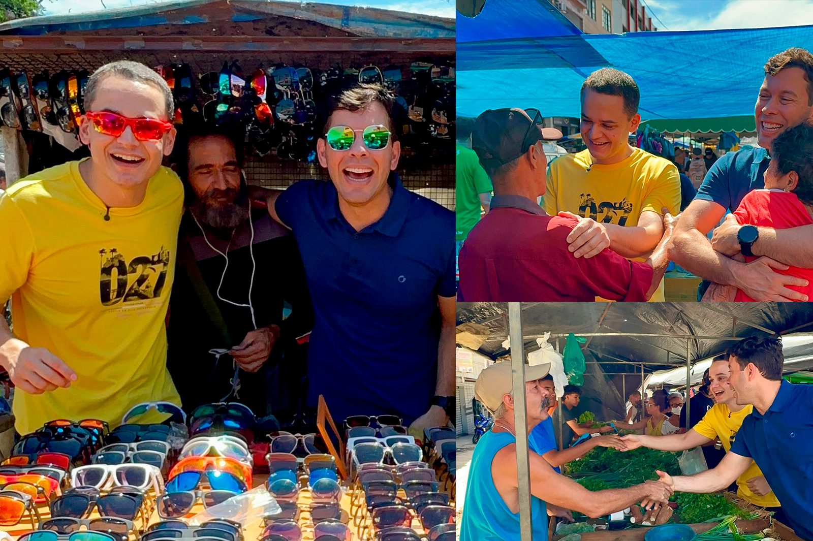 Pazolini e Arnaldinho em uma das feiras mais populares da Grande Vitoria