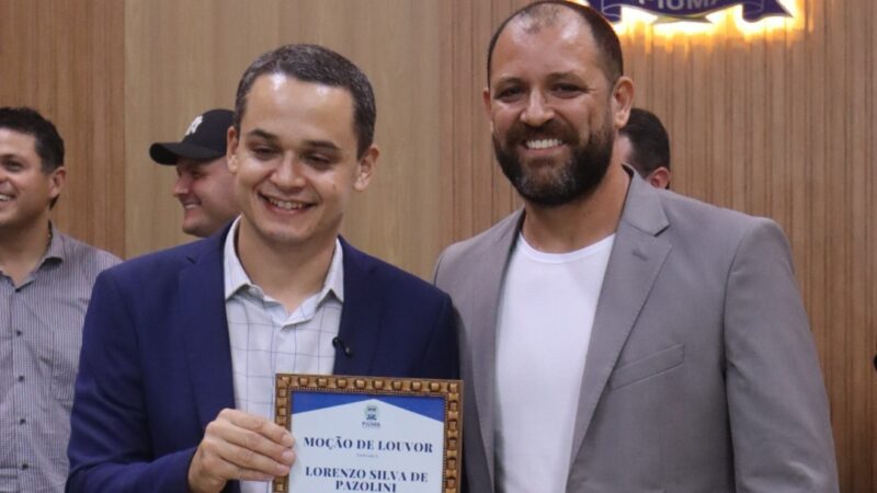Ex-prefeito de Vitória, Lorenzo Pazolini homenageado em Piúma