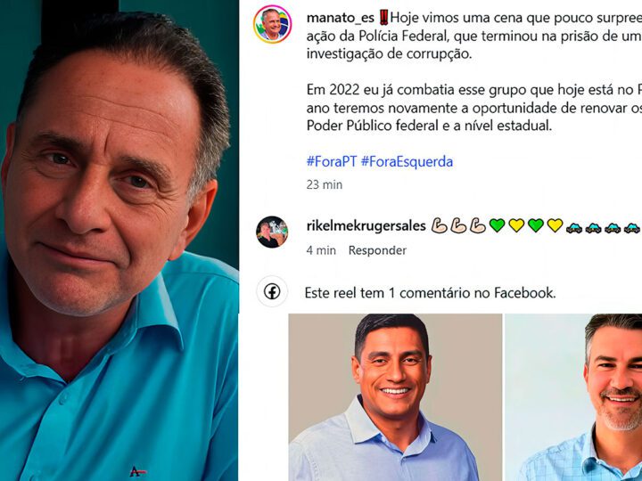 Carlos Manato comenta operação em Pedro Canário e faz alerta político nas redes sociais