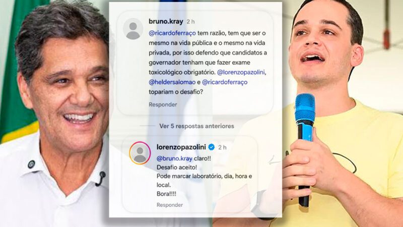 Internauta Desafia Candidatos ao Governo do ES a ‘Exame Toxicológico’ Após Declaração de Ricardo Ferraço
