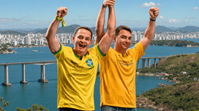 Flávio Bolsonaro declara apoio a Pazolini para o governo do ES