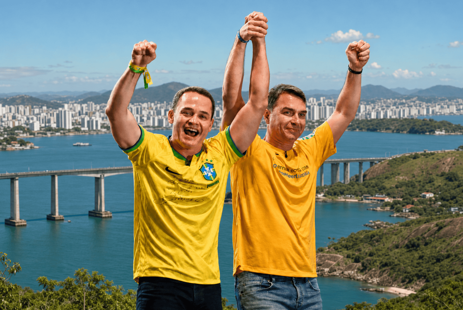 Flávio Bolsonaro declara apoio a Pazolini para o governo do ES