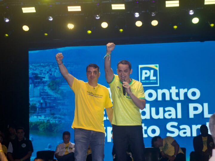 Em evento com Flávio Bolsonaro, Pazolini defende que políticas de proteção às mulheres adotadas em Vitória sejam levadas para todo o Brasil