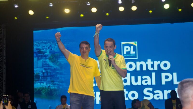 Em evento com Flávio Bolsonaro, Pazolini defende que políticas de proteção às mulheres adotadas em Vitória sejam levadas para todo o Brasil