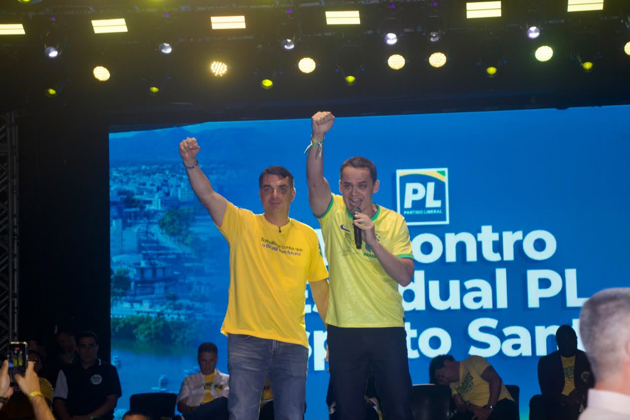 Em evento com Flávio Bolsonaro, Pazolini defende que políticas de proteção às mulheres adotadas em Vitória sejam levadas para todo o Brasil