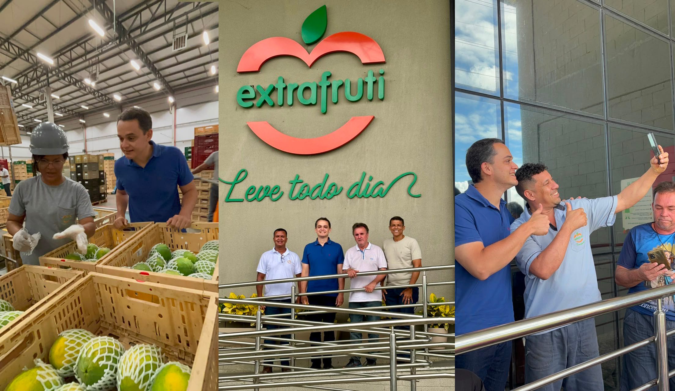 Pazolini visita a Extrafruti, em Viana, e reforça diálogo com trabalhadores e o agronegócio capixaba