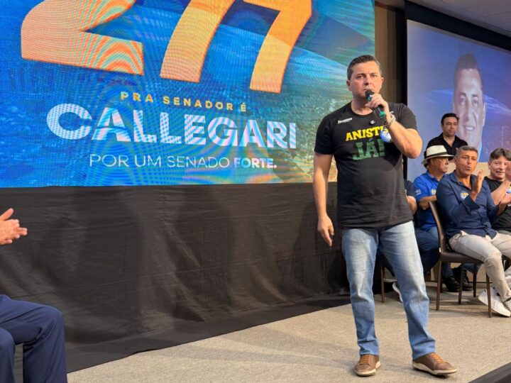 Callegari mostra força em lançamento da campanha ao Senado e aposta em pautas conservadoras e leis aprovadas no ES