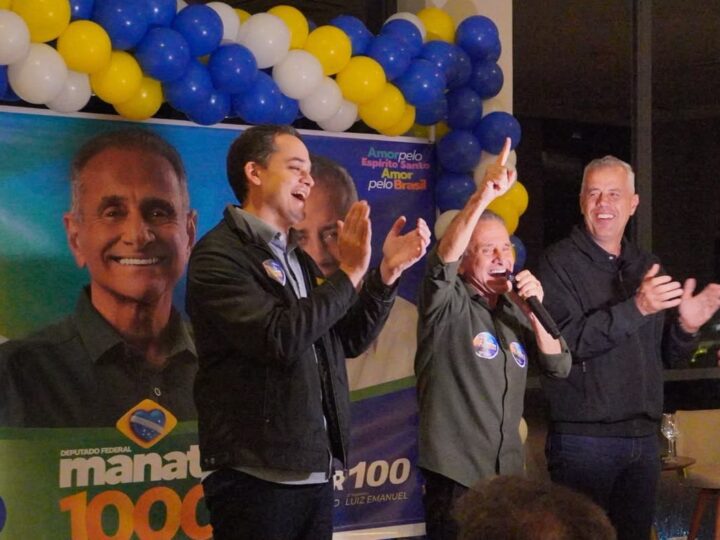 Manato oficializa campanha a deputado federal em Pedra Azul com Pazolini e Evair de Melo