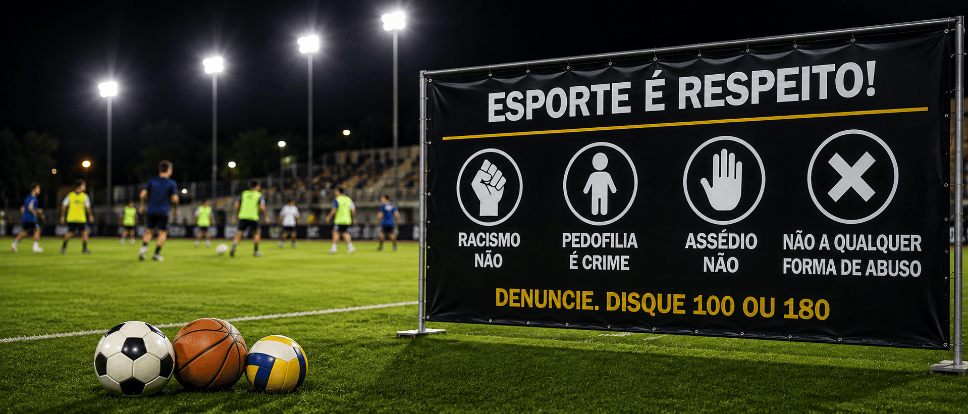 Eventos esportivos de Vitória terão mensagens contra racismo e abusos