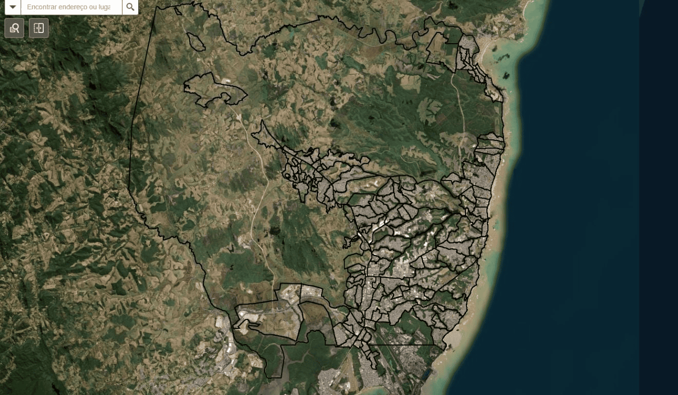 Novo mapa da Serra permite consultar áreas de risco e medir terrenos