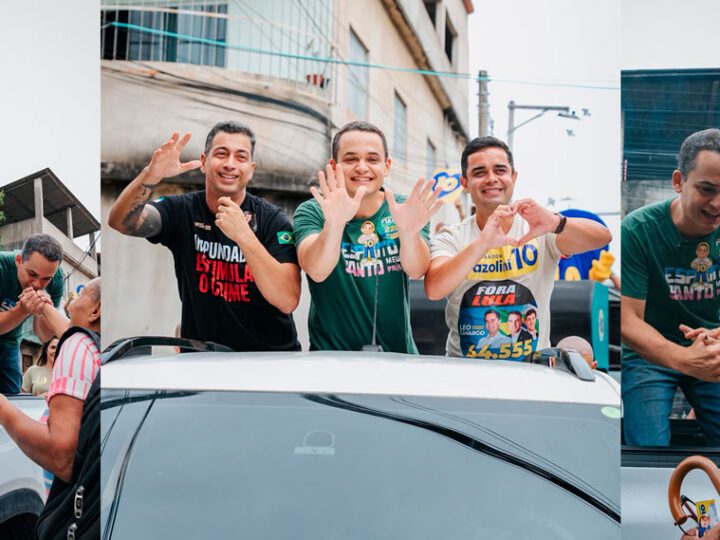 Mesmo sob chuva, Pazolini recebe carinho e manifestações de apoio em Cariacica