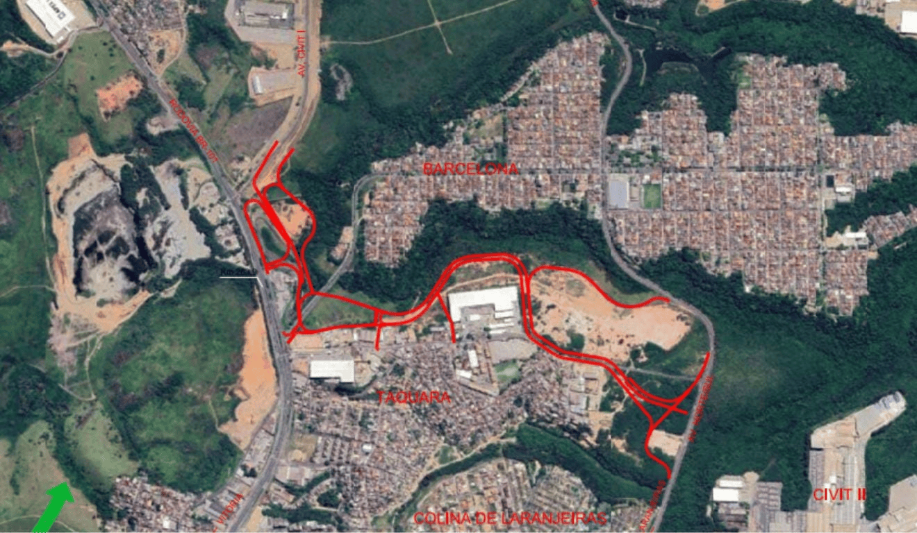 Serra licita nova via para tirar caminhões pesados de Laranjeiras