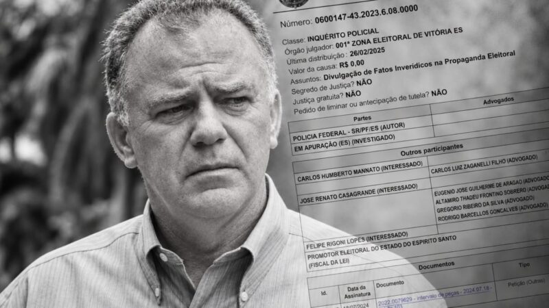 Renato Casagrande indiciado pela Polícia Federal por divulgação de Fake News nas eleições