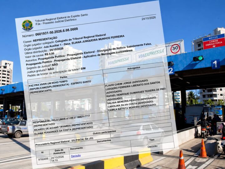 Justiça Eleitoral determina retirada de fake news que atribuía a Pazolini proposta de volta do pedágio na Terceira Ponte