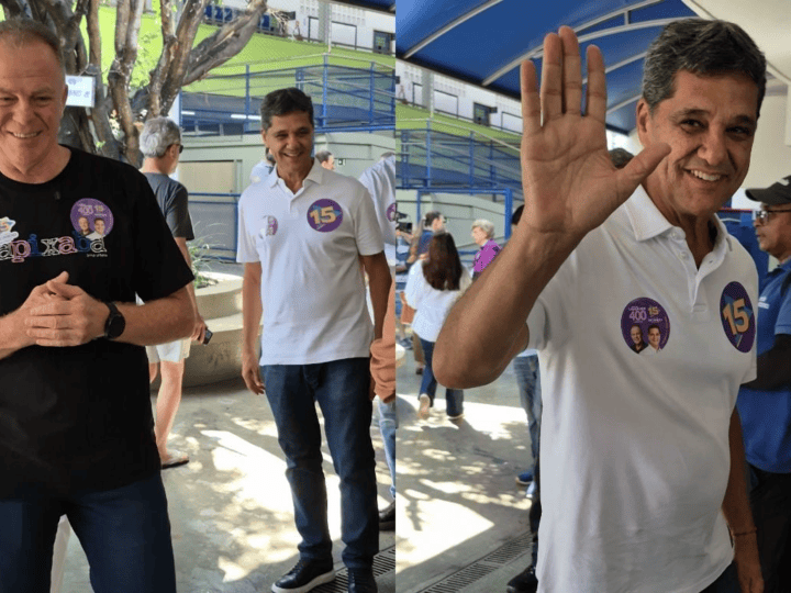 Ferraço e Casagrande votam juntos em Vitória no 1º turno