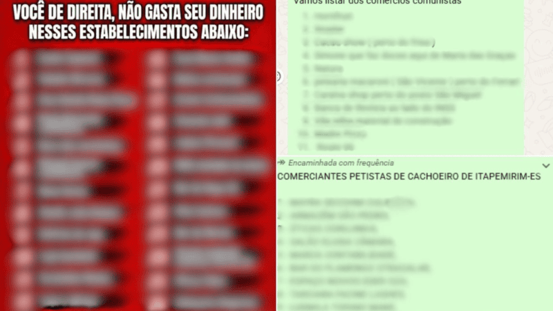 Listas de boicote a comerciantes geram medo no Espírito Santo