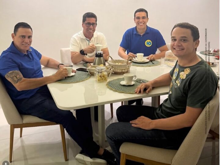 UMA FOTO VALE MAIS QUE MIL PALAVRAS? Pazolini toma café com Marcelo Santos e Da Vitória e movimenta alianças do segundo turno no ES