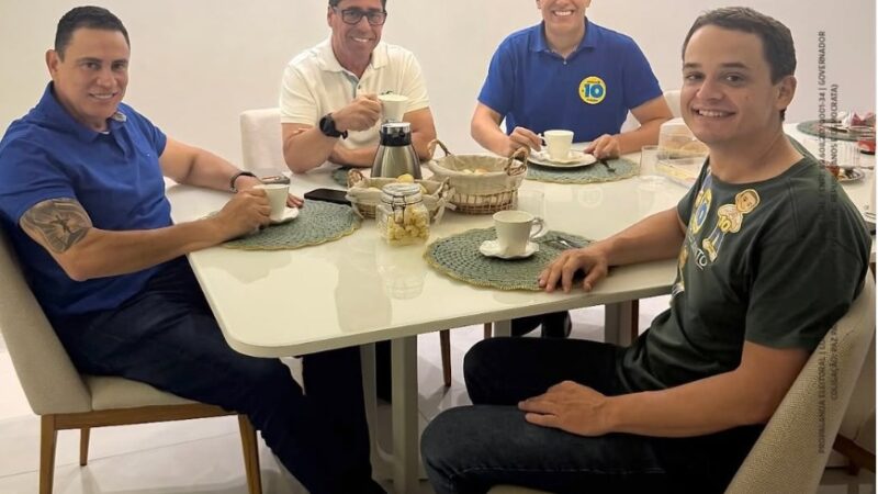 UMA FOTO VALE MAIS QUE MIL PALAVRAS? Pazolini toma café com Marcelo Santos e Da Vitória e movimenta alianças do segundo turno no ES