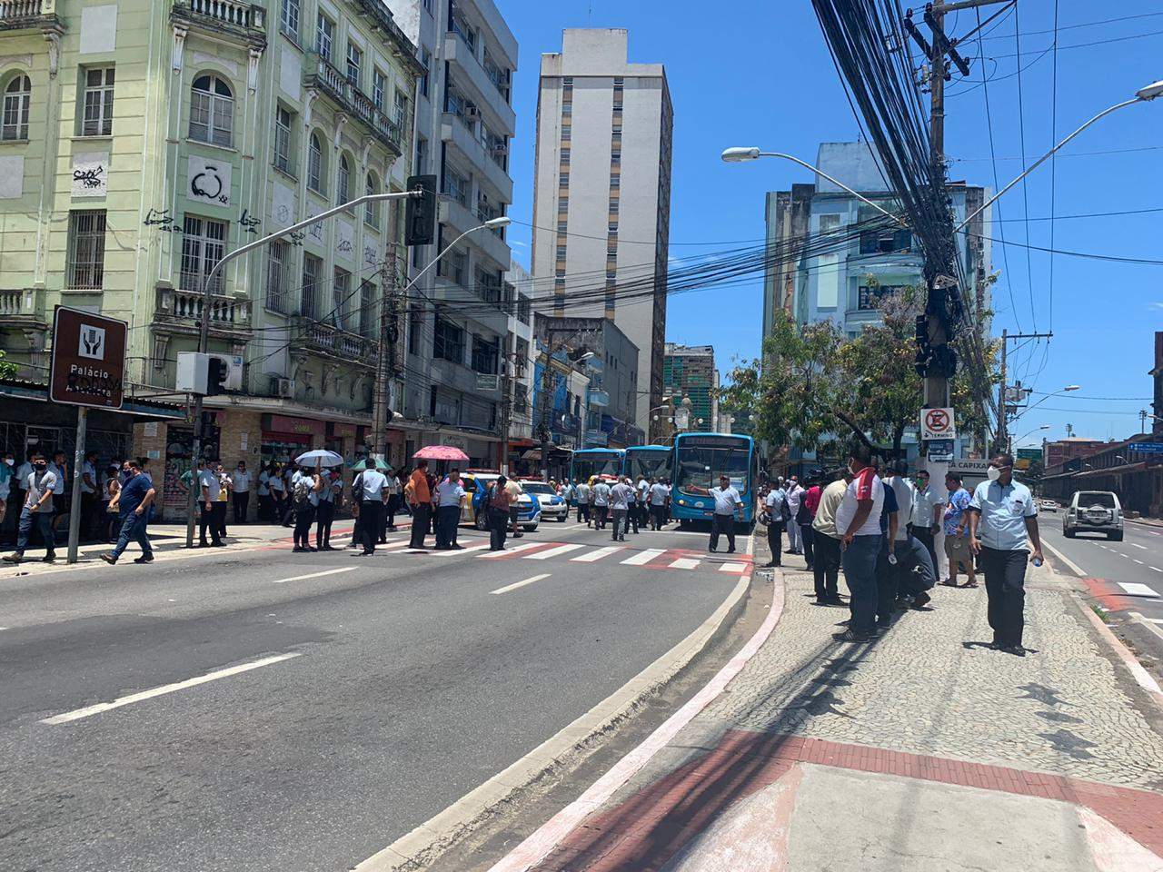 Termina protesto de Sindirodoviários no Centro de Vitória e trânsito flui normalmente