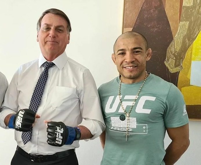 José Aldo recebe Bolsonaro no EUA