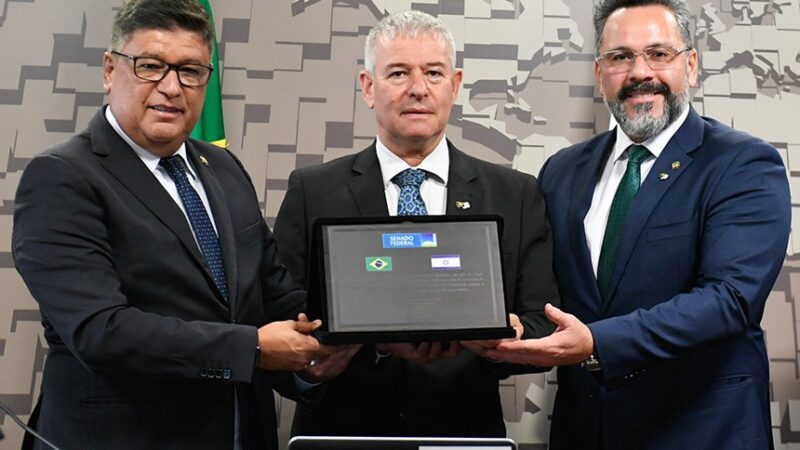 Senadores criam grupo de cooperação para aproximar Brasil de Israel