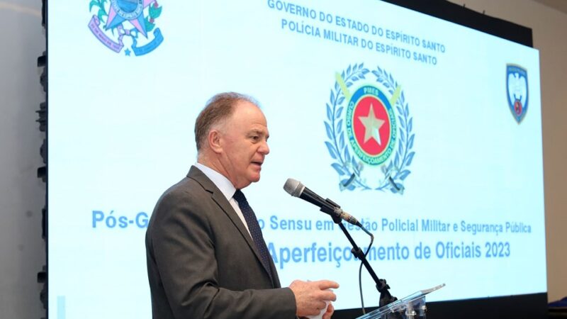 Solenidade de formatura de Aperfeiçoamento de Oficiais da PMES é realizada pelo Governo