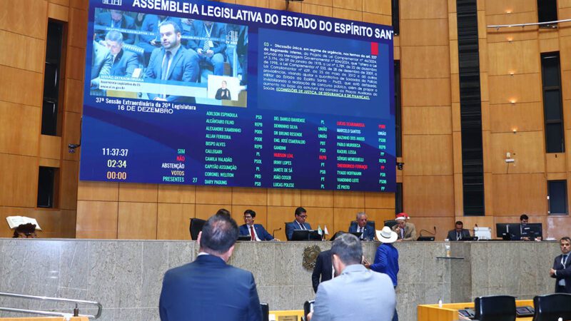 Assembleia dá aval para aumento de quadros da PMES